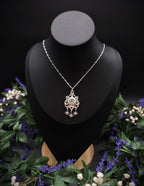 Sternen Halskette ~ Edelstahl Choker ~ Art Nouveau Anhänger mit blauem Cabochon ~ Celestial Schmuck