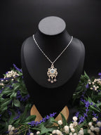 Sternen Halskette ~ Edelstahl Choker ~ Art Nouveau Anhänger mit blauem Cabochon ~ Celestial Schmuck