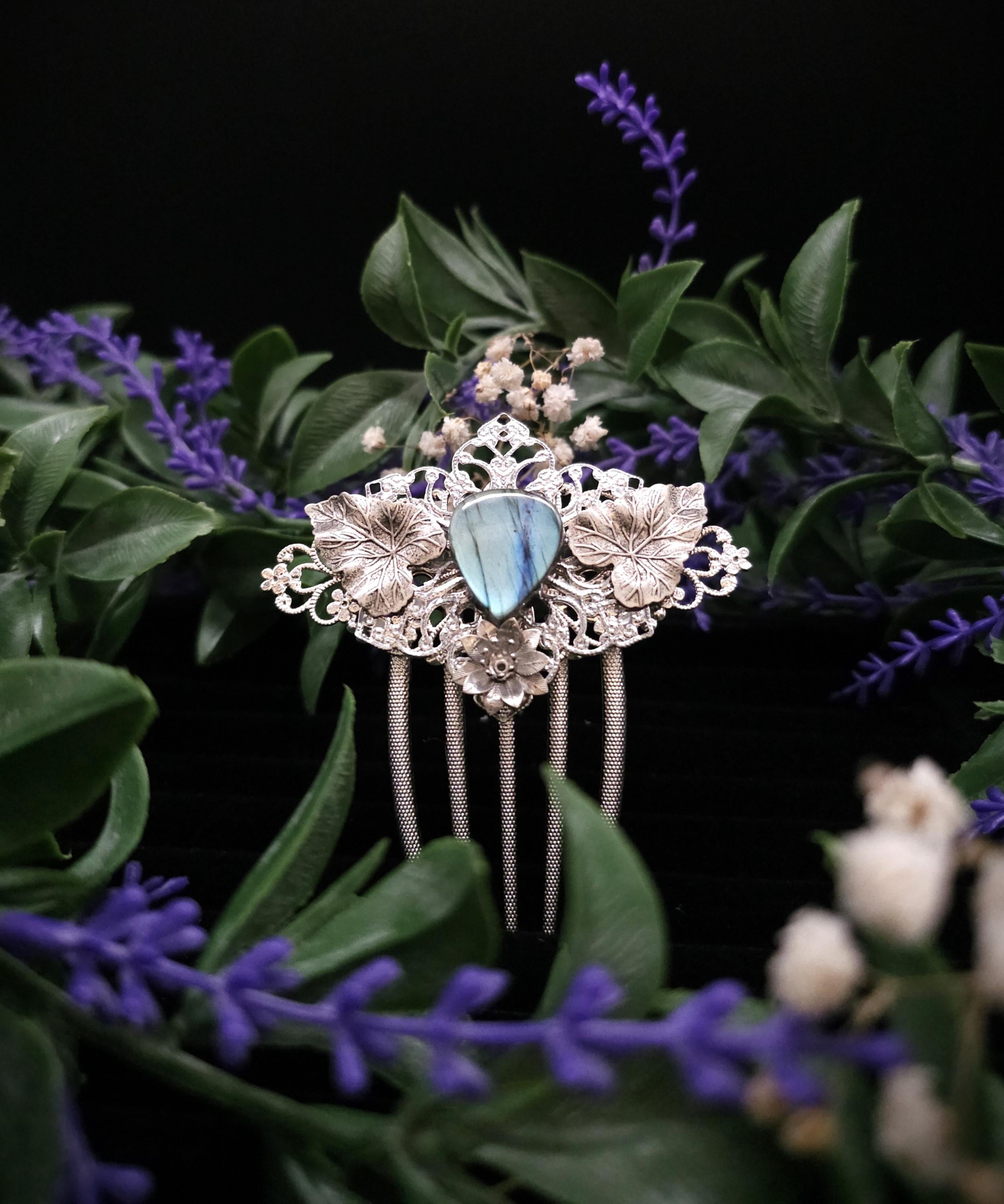 Braut Haarkamm ~ Woodland Wedding ~ Fairy Haarschmuck ~ Fantasy Haar Accessoire ~ Art Nouveau Schmuck