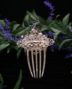 Labradorit Haarkamm ~ filigraner Haarschmuck mit Sternen ~ Art Nouveau Accessoire ~ Hochzeit, Fantasy & LARP