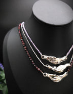 Magnetic Hand Choker ~ Farbauswahl ~ Garnet Necklace ~ Gothic Jewelry ~ Victorian Necklace ~ Alternative Bride