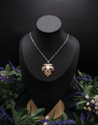 Opalith Blattkette ~ Art Nouveau Halskette ~ Efeu Anhänger ~ Fantasy Schmuck ~ Woodland Hochzeit ~ 925 Silber Kette