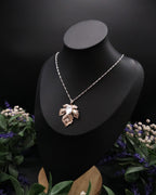 Opalith Blattkette ~ Art Nouveau Halskette ~ Efeu Anhänger ~ Fantasy Schmuck ~ Woodland Hochzeit ~ 925 Silber Kette
