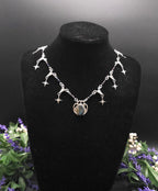 Labradorit Halskette mit Sternen ~ Art Nouveau Kette ~ Celestial Jewelry ~ Elbischer Fantasy Schmuck ~ Edelstahl
