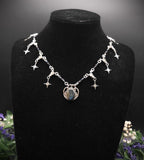 Labradorit Halskette mit Sternen ~ Art Nouveau Kette ~ Celestial Jewelry ~ Elbischer Fantasy Schmuck ~ Edelstahl