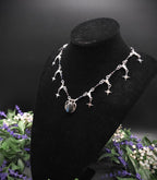 Labradorit Halskette mit Sternen ~ Art Nouveau Kette ~ Celestial Jewelry ~ Elbischer Fantasy Schmuck ~ Edelstahl