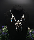Dunkelblauer Labradorit Halskette ~ Art Nouveau Fantasy Schmuck ~ Hochzeitsschmuck