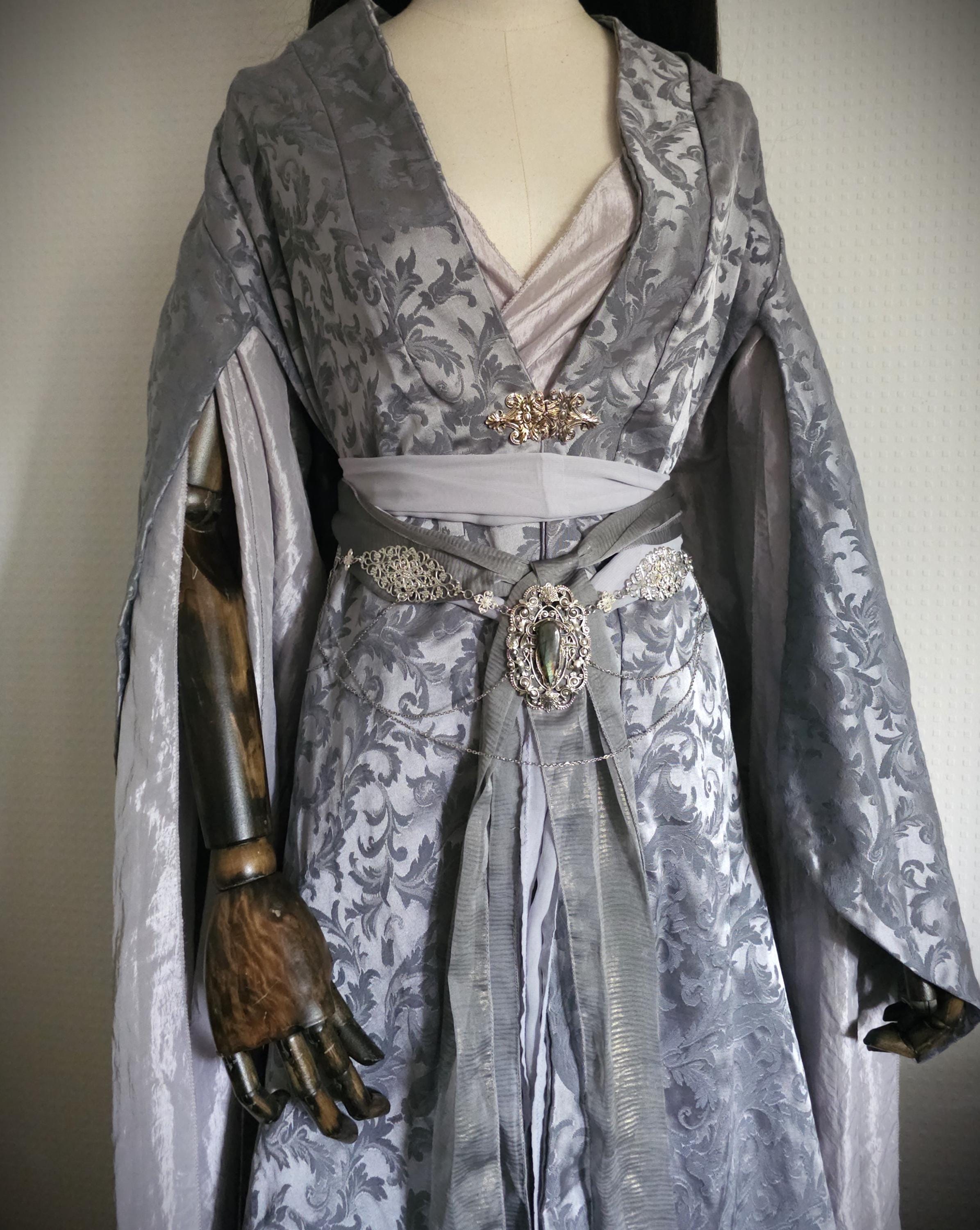 Fantasy Schmuckgürtel mit Labradorit ~ Elbischer Kettengürtel ~ Art Nouveau Hüftschmuck ~ größenverstellbar
