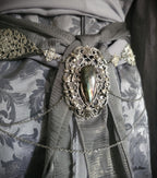 Fantasy Schmuckgürtel mit Labradorit ~ Elbischer Kettengürtel ~ Art Nouveau Hüftschmuck ~ größenverstellbar
