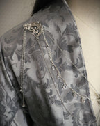 Labradorit Broschenkette ~ Fantasy Ausschnittschmuck mit Kristallketten~ Cape Chain ~