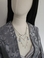 Halskette mit Swarovski Kristallen ~ Schmuck im Art Nouveau Stil ~ Gothic Accessoire ~ Größenverstellbar