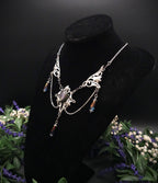 Labradorit Halskette Art Nouveau ~ Jugendstil Kette mit violettem Labradorit ~ Fantasy Schmuck ~ Gothic Statement Necklace