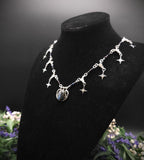 Labradorit Halskette mit Sternen ~ Art Nouveau Kette ~ Celestial Jewelry ~ Elbischer Fantasy Schmuck ~ Edelstahl