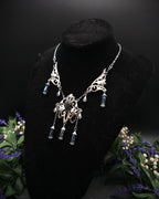 Dunkelblauer Labradorit Halskette ~ Art Nouveau Fantasy Schmuck ~ Hochzeitsschmuck