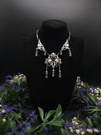 Dunkelblauer Labradorit Halskette ~ Art Nouveau Fantasy Schmuck ~ Hochzeitsschmuck