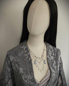 Halskette mit Swarovski Kristallen ~ Schmuck im Art Nouveau Stil ~ Gothic Accessoire ~ Größenverstellbar