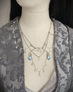 Halskette mit Swarovski Kristallen ~ Schmuck im Art Nouveau Stil ~ Gothic Accessoire ~ Größenverstellbar