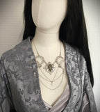 Labradorit Halskette mit Monden & Sternen – Celestial Witchy Fantasy Schmuck