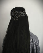 Elfen Diadem ~ versilberte Draht Tiara ~ Art Nouveau Mottendesign ~ Kopfschmuck ~ Hochzeit