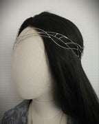 Elfen Diadem ~ versilberte Draht Tiara ~ Art Nouveau Mottendesign ~ Kopfschmuck ~ Hochzeit