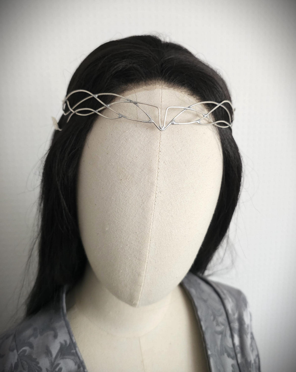 Elfen Diadem mit Blättern ~ versilberte Tiara ~ größenverstellbar ~ Fantasy Hochzeit ~Brautschmuck
