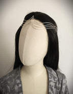 Braut Diadem ~ Größenverstellbarer Stirnschmuck ~ Versilberte Tiara ~ Elfen Krone