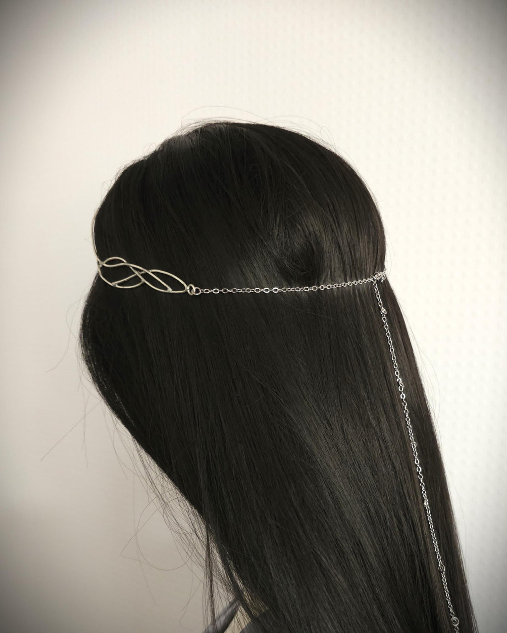 Braut Diadem ~ Größenverstellbarer Stirnschmuck ~ Versilberte Tiara ~ Elfen Krone