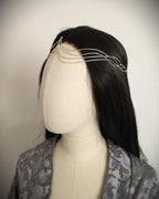 Braut Diadem ~ Größenverstellbarer Stirnschmuck ~ Versilberte Tiara ~ Elfen Krone