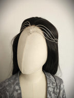 Braut Diadem ~ Größenverstellbarer Stirnschmuck ~ Versilberte Tiara ~ Elfen Krone