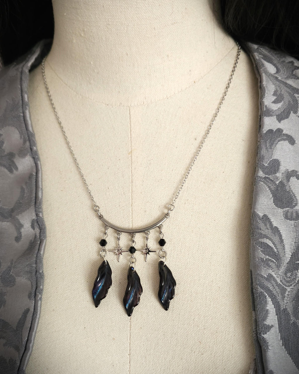 Edelstahl Halskette ~ Stern Kette ~ Celestial Schmuck ~ Fantasy Choker ~ Gothic Schmuck