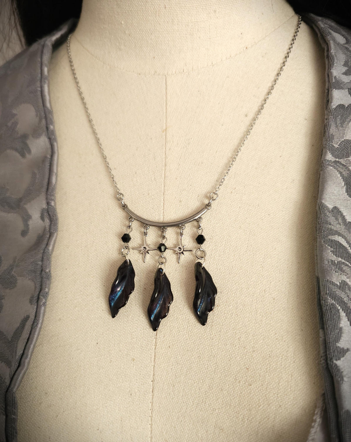Edelstahl Halskette ~ Stern Kette ~ Celestial Schmuck ~ Fantasy Choker ~ Gothic Schmuck