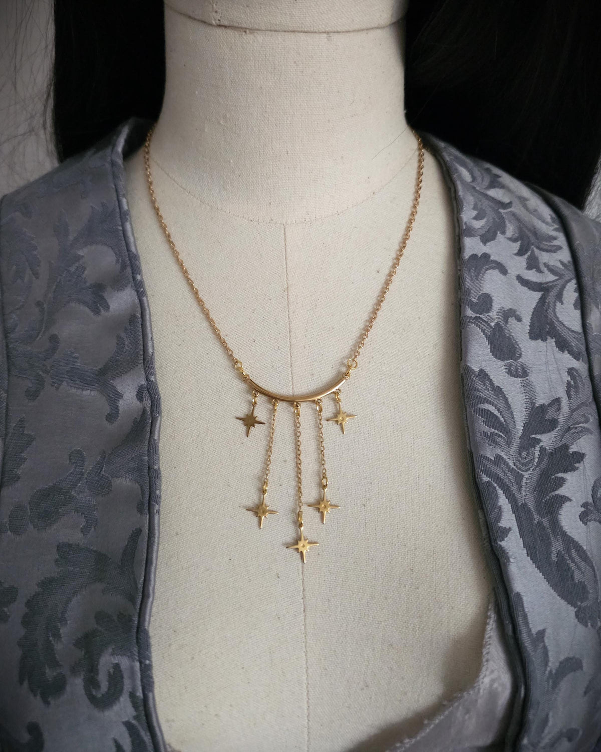 Stern Halskette aus Edelstahl ~ Celestial Kette ~ Sternenschmuck ~ Fantasy Halskette