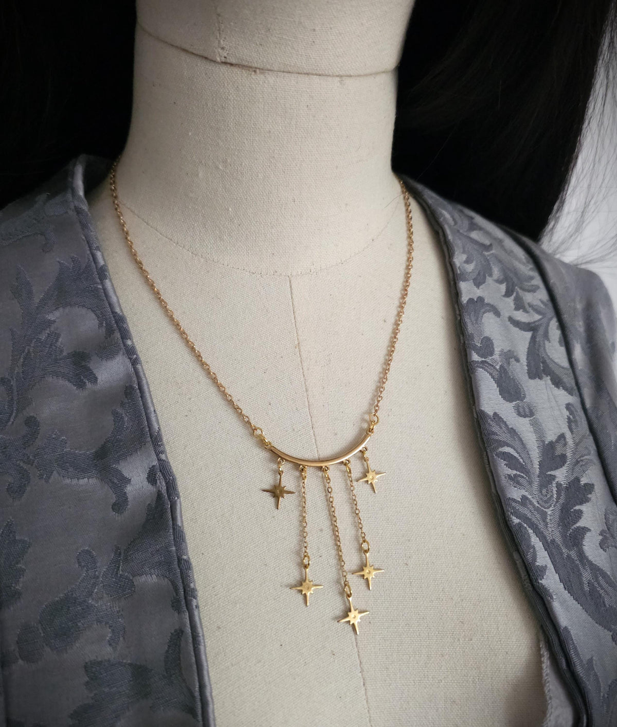 Stern Halskette aus Edelstahl ~ Celestial Kette ~ Sternenschmuck ~ Fantasy Halskette