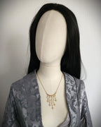Goldene Stern Halskette ~ Opalith Perlen Choker ~Celestial Schmuck ~Größenverstellbar