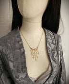 Goldene Stern Halskette ~ Opalith Perlen Choker ~Celestial Schmuck ~Größenverstellbar