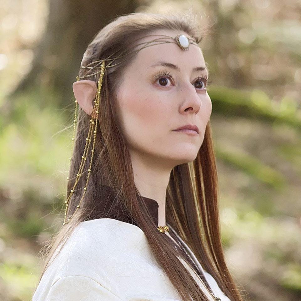 Made to Order, CUSTOM MADE ORDER, Wedding Elven Tiara, Lauren's inspired Tiara, Gemstones and Chains, Bride Jewelry