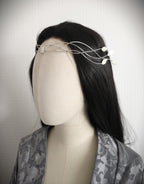 Elfen Diadem mit Blättern ~ versilberte Tiara ~ größenverstellbar ~ Fantasy Hochzeit ~Brautschmuck