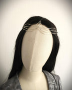 Braut Diadem ~ Größenverstellbarer Stirnschmuck ~ Versilberte Tiara ~ Elfen Krone