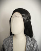 Fantasy Diadem ~ Filigraner Stirnschmuck aus versilbertem Draht ~ Elfen Tiara ~ Braut Headpiece – Hochzeitsschmuck