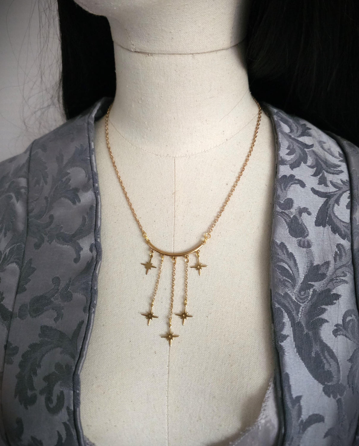 Stern Halskette aus Edelstahl ~ Celestial Kette ~ Sternenschmuck ~ Fantasy Halskette