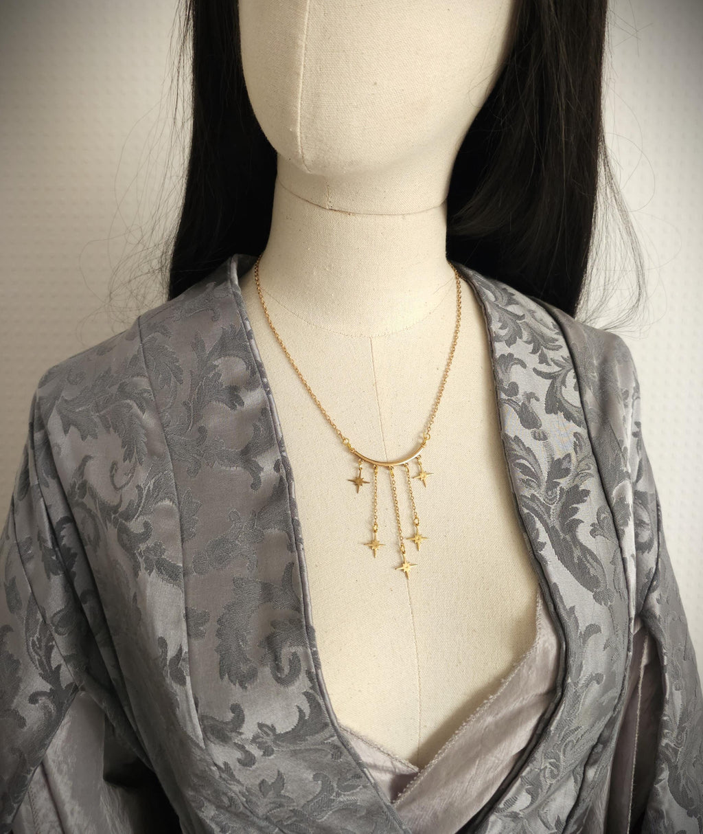 Stern Halskette aus Edelstahl ~ Celestial Kette ~ Sternenschmuck ~ Fantasy Halskette