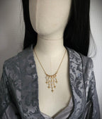 Goldene Stern Halskette ~ Opalith Perlen Choker ~Celestial Schmuck ~Größenverstellbar