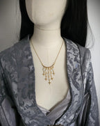 Goldene Stern Halskette ~ Opalith Perlen Choker ~Celestial Schmuck ~Größenverstellbar