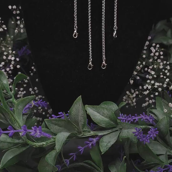 Art Nouveau Labradorite Chatelaine: Rhodium Rock Clip, Costume Accessory