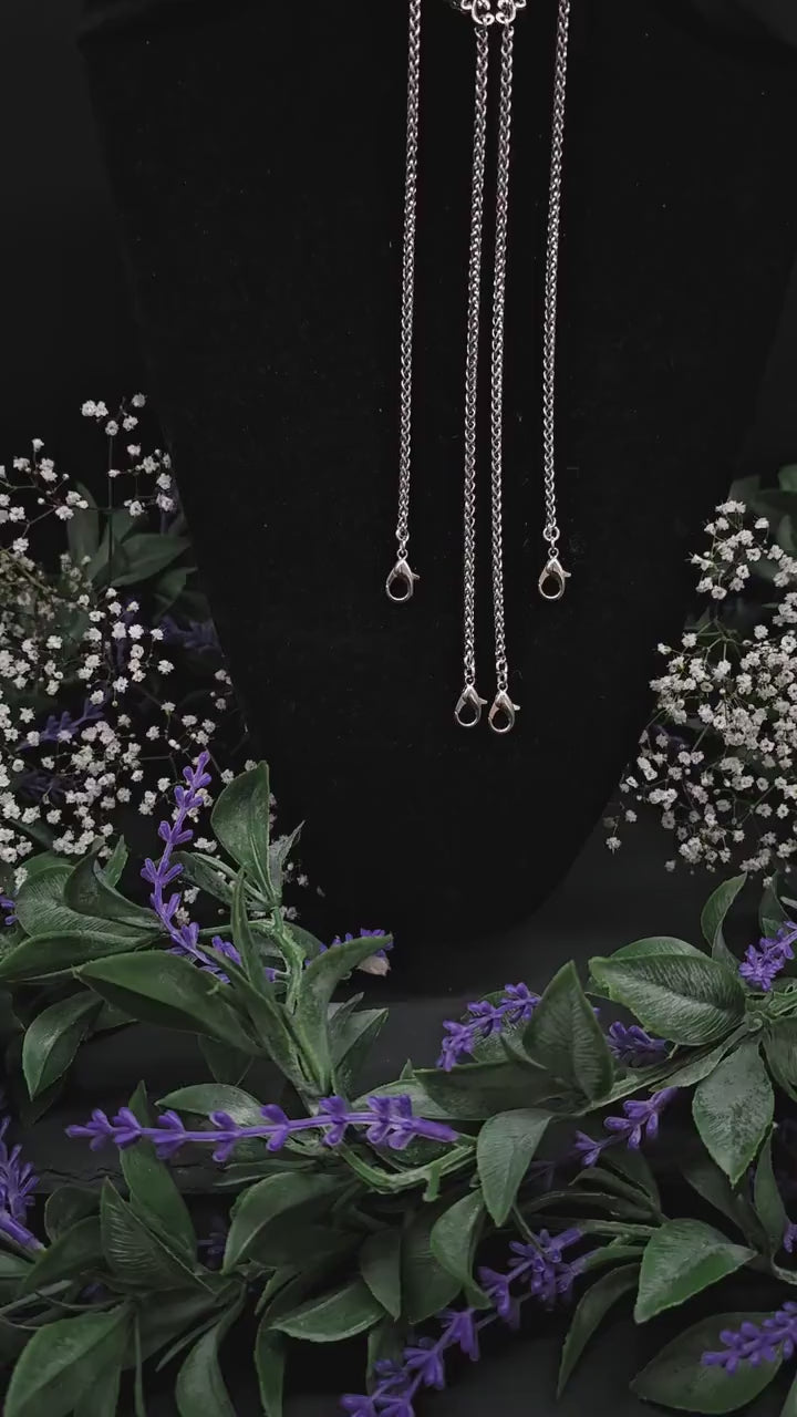 Art Nouveau Labradorite Châtelaine Clip: Handmade Costume Accessory