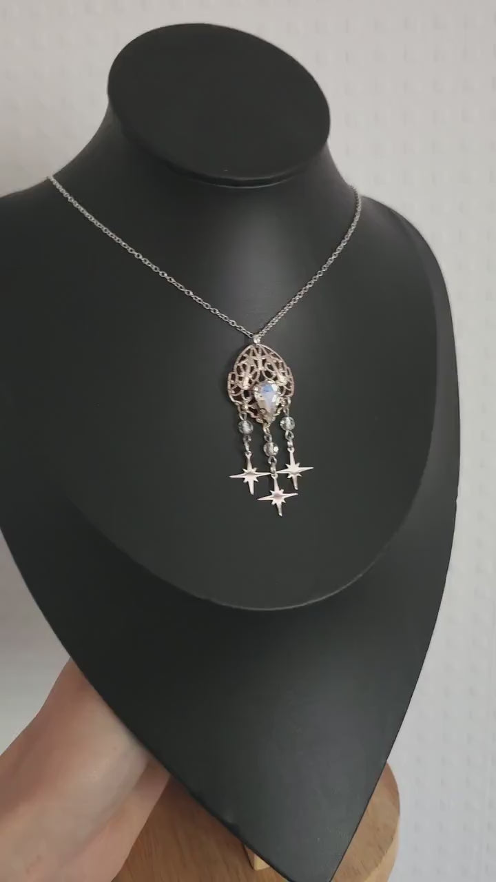 Sternen Halskette ~ Edelstahl Kette ~Fantasy Schmuck ~ Elfen Choker