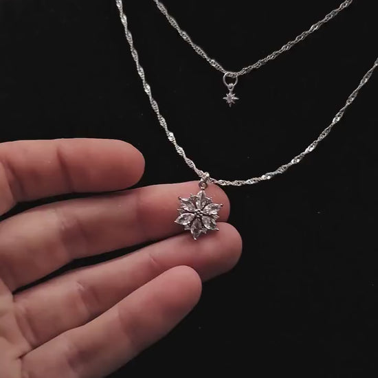 925 Sterling Silber Sternanhänger mit Zirkonia ~ Anhänger Auswahl ~ eleganter Silberschmuck ~ Sternkette