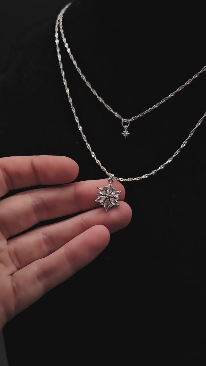 925 Sterling Silber Sternanhänger mit Zirkonia ~ Anhänger Auswahl ~ eleganter Silberschmuck ~ Sternkette