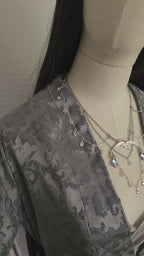 Halskette mit Swarovski Kristallen ~ Schmuck im Art Nouveau Stil ~ Gothic Accessoire ~ Größenverstellbar